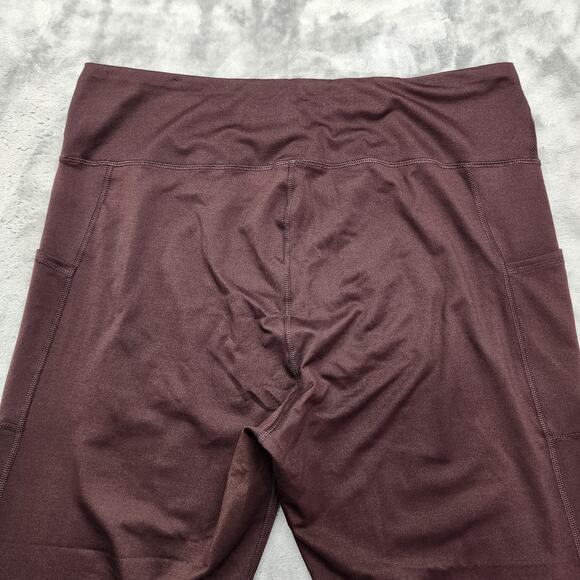Maurices Leggings Womens XXL Burgundy Super High Rise Luxe Contour Pocket Yoga - Picture 3 of 9